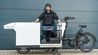 Projekt „flottes Gewerbe“ Lastenräder für die gewerbliche Nutzung – Einsatz beim Elektriker