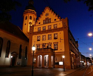 Rathaus Durlach bei Nacht