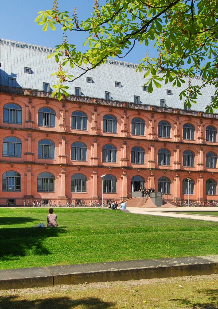 Das Schloss Gottesaue stellt die Heimat der Hochschule für Musik dar
