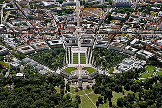 Innenstadt Karlsruhe Nord Süd von oben