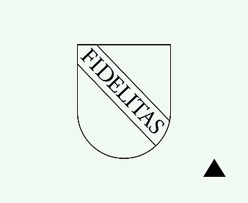 Die Grafik steht symbolisch für die Amtlichen Bekanntmachungen der Stadt Karlsruhe. Sie zeigt das Fidelitas-Wappen.