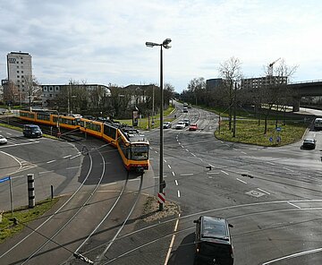 Während der Bauarbeiten am Lameyplatz wird die Stadtbahnlinie S5 / S51 vom 7. bis 12. Juni unterbrochen.