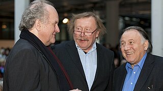 Wolfgang Rihm, Peter Sloterdijk und Peter Weibel bei der Eröffnung der Europäischen Kulturtage Karlsruhe 2012