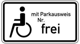 Die Abbildung zeigt einen Behinderten-Parkausweis