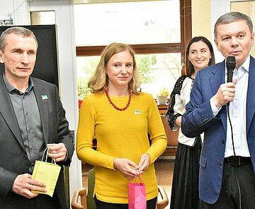 Oberbürgermeister Serhii Morhunov, Winnyzja, im Ukrainischen Kulturzentrum