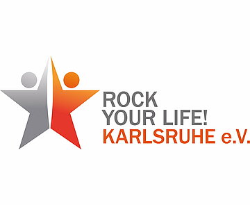 Das Bild zeigt das Logo der Initiative Rock Your Life Karlsruhe e.V.