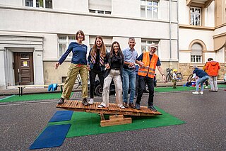 Gruppenfoto anlässlich der Aktion "Karlsruhe spielt" 2023