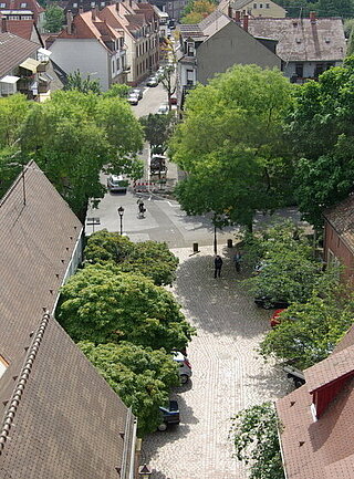 Blick über die Dächer der Durlacher Altstadt