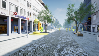 Visualisierung der neugestalteten Kaiserstraße