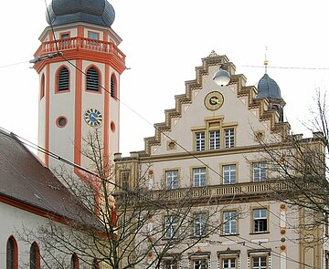 Rathaus Durlach, Eingang Portal Ostseite