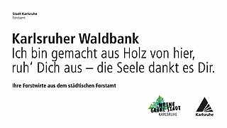 Waldbank, Schild