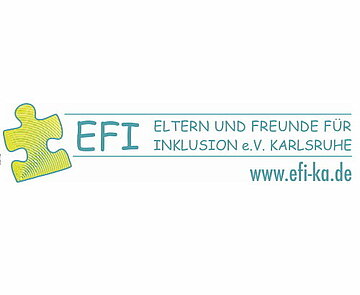 Das Bild zeigt das Logo des EFI – Eltern und Freunde für Inklusion e. V. Karlsruhe