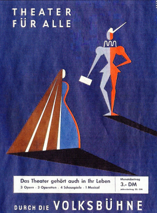 Ein Plakat der Volksbühne aus den 1950er Jahren