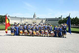 Europafanfaren vor dem Karlsruher Schloss