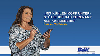 Susanne Viehbacher unterstützt den Sozialverband VdK als ehrenamtliche Kassenwartin.