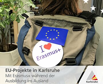 Social Media Post zum EU-Projekt Erasmus+