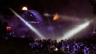 DJ-Bühne bei Das Fest 2022 am Samstagabend