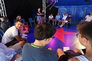 Ein Workshop im Rahmen der Schülerinnentage im Zirkus Maccaroni
