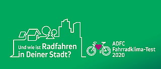 Die Abbildung zeigt das Logo vom ADFC Fahrradklimatest 2020