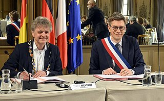OB Mentrup und OB Klein unterzeichnen Erklärung zur deutsch-französischen Beziehungen
