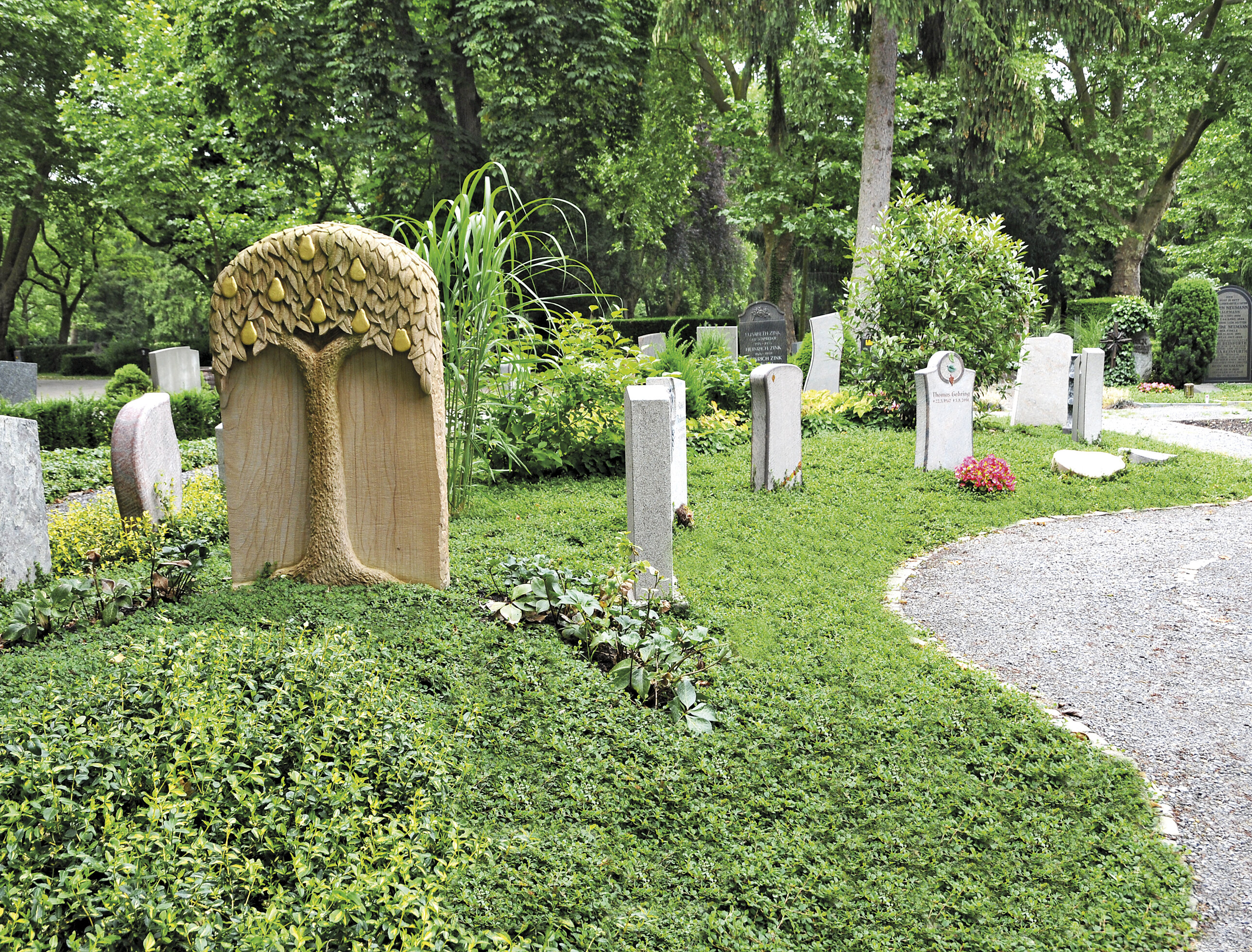 Das Bild zeigt den Hauptfriedhof im Herbst